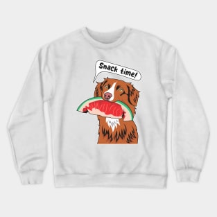 Toller Eating A Watermelon Crewneck Sweatshirt